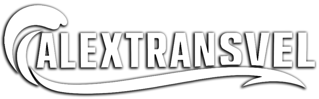 logo alextransvel biale